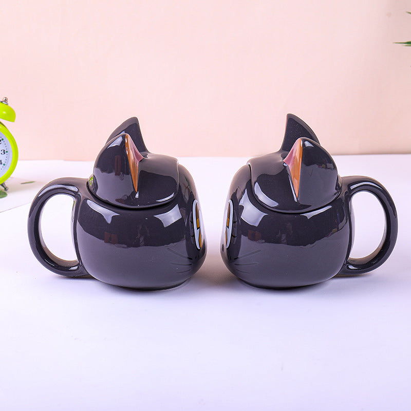 Cat Head Ceramic Mug.