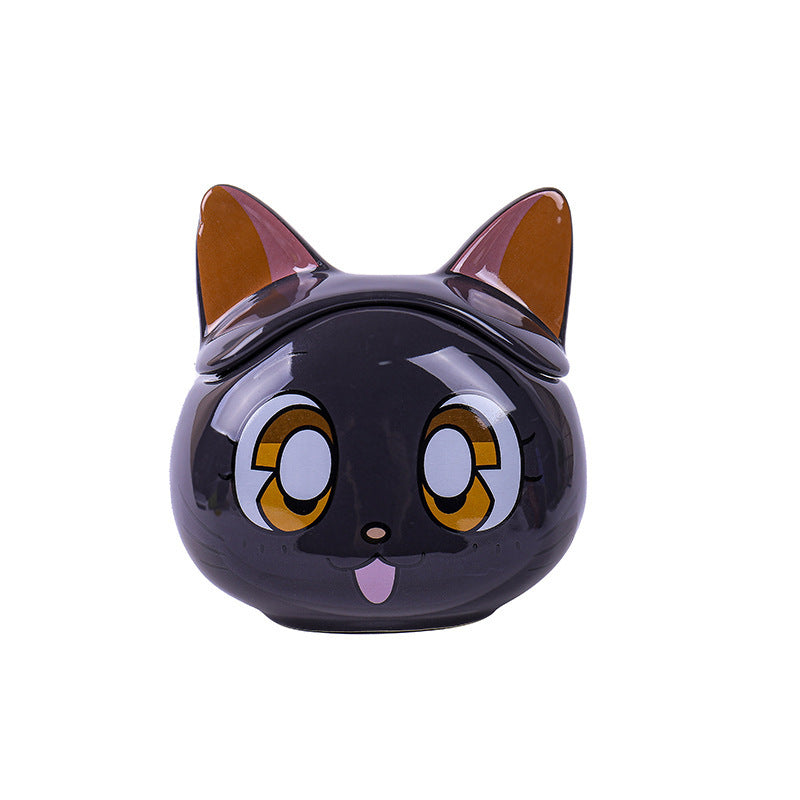 Cat Head Ceramic Mug.