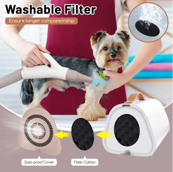 Dog and Cat Hair Blower with Negative Ion Function and Adjustable Temperature.