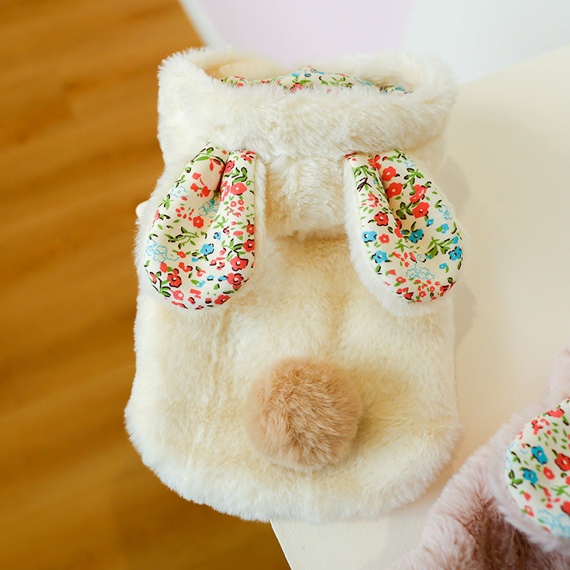 Pet Rabbit Big Ear Cotton Coat