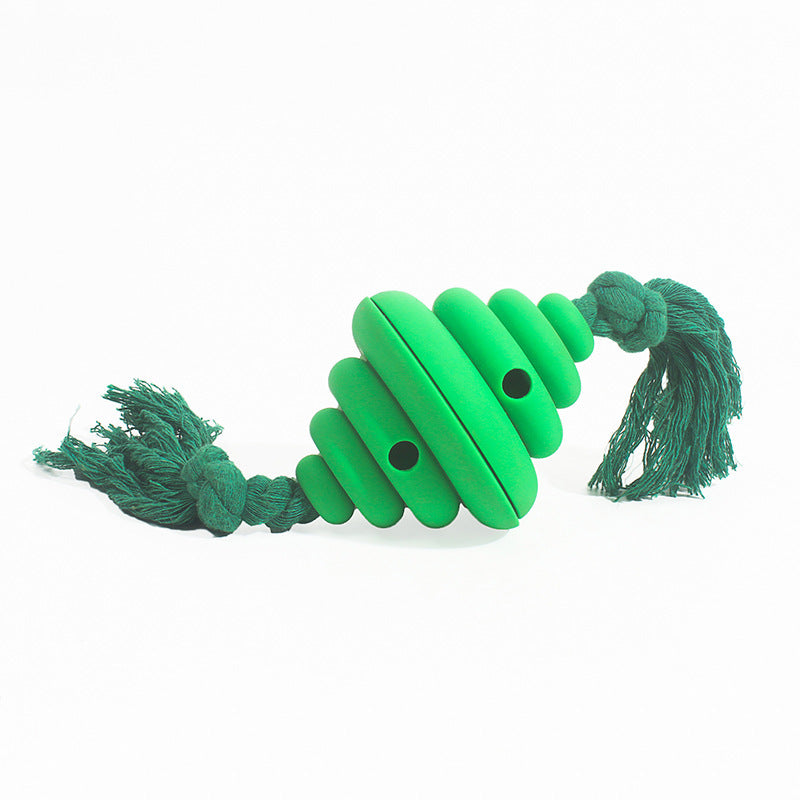 Dog Ball With Rope Toy Dogs Knot Rope Leaking Food.