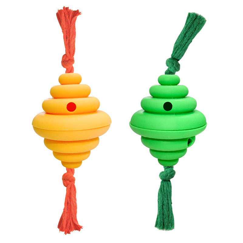Dog Ball With Rope Toy Dogs Knot Rope Leaking Food.