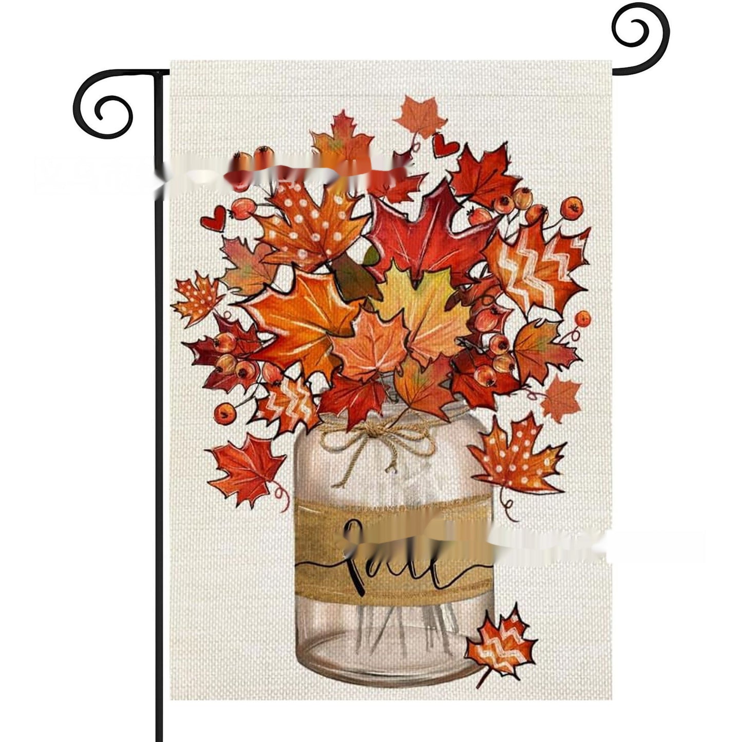 Dogs And Cats Pattern Decorative Linen Garden Banner