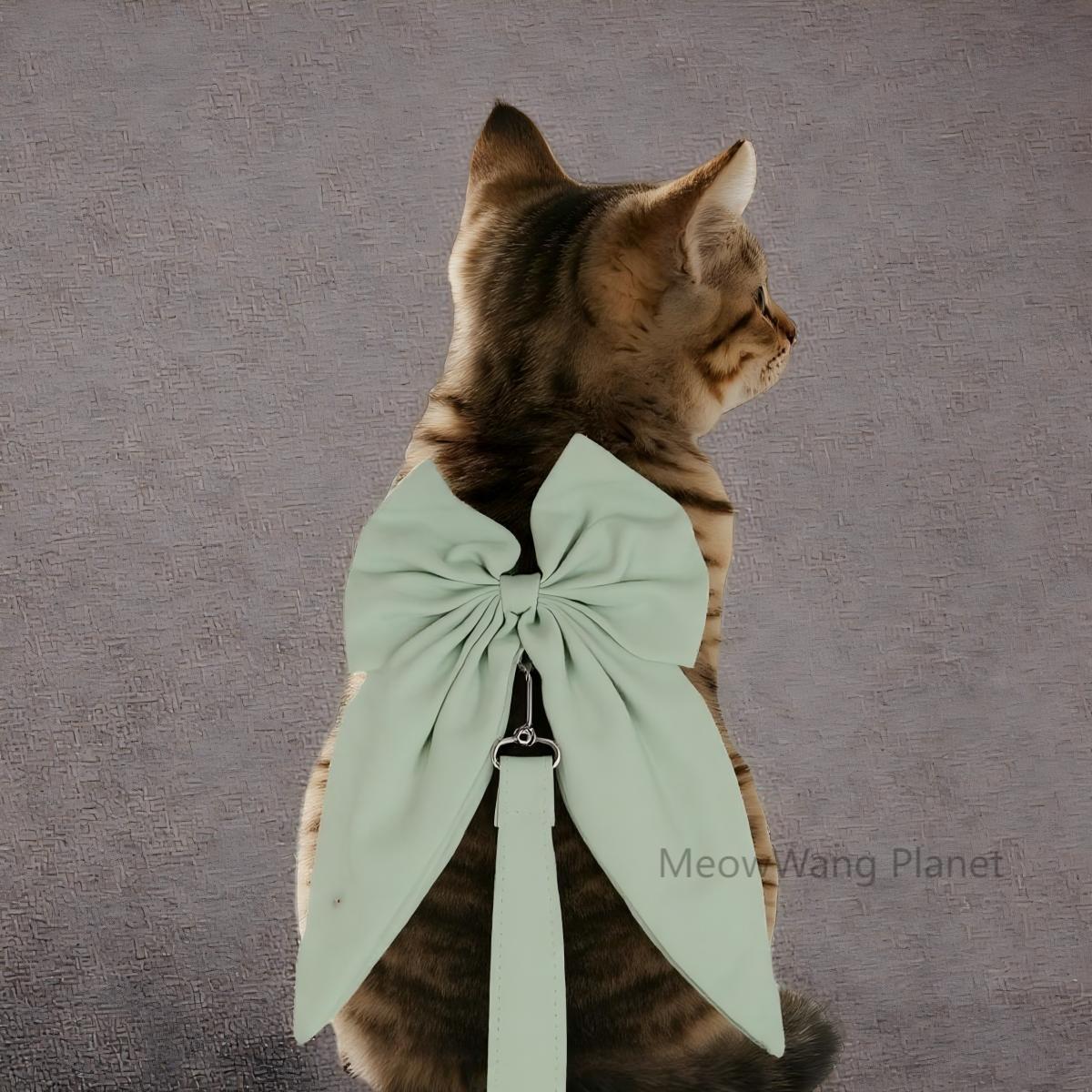 Pet Harness Leash Set Elegant Adjustable Half Vest Design For Cats and Small Dogs.