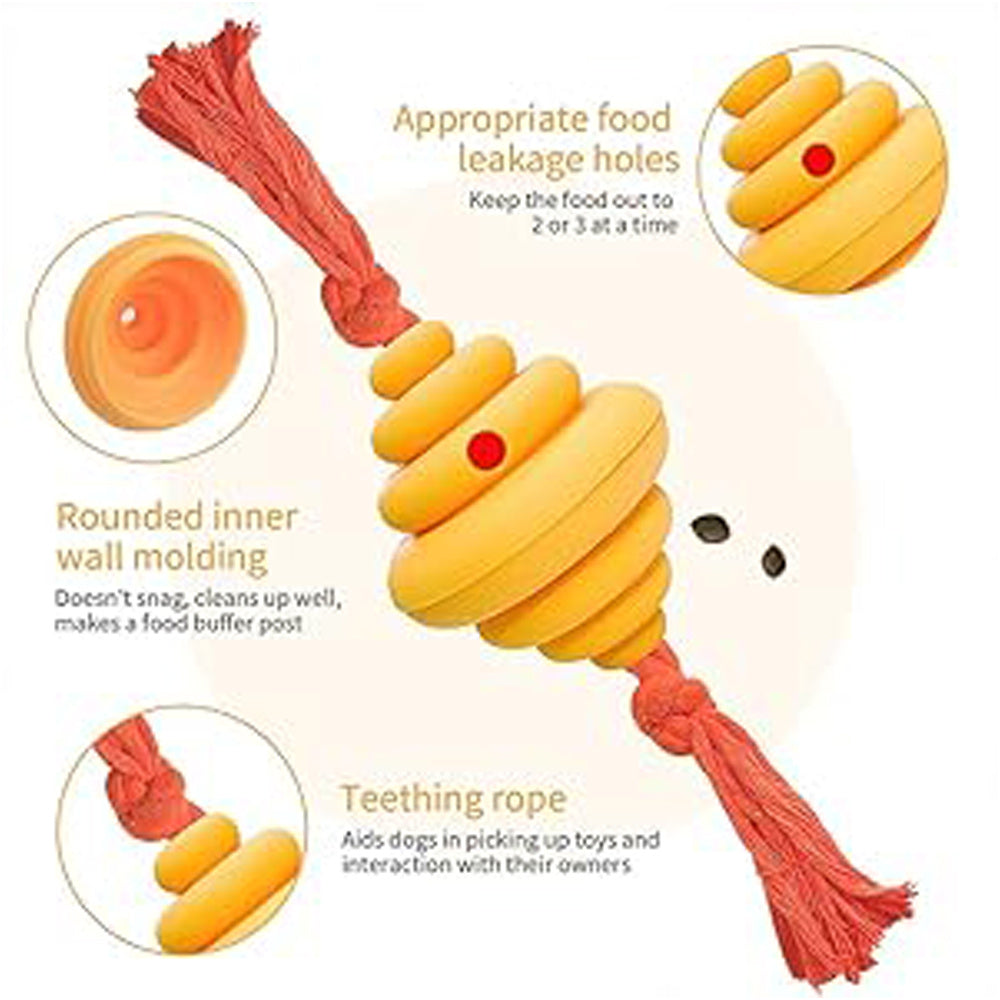 Dog Ball With Rope Toy Dogs Knot Rope Leaking Food.