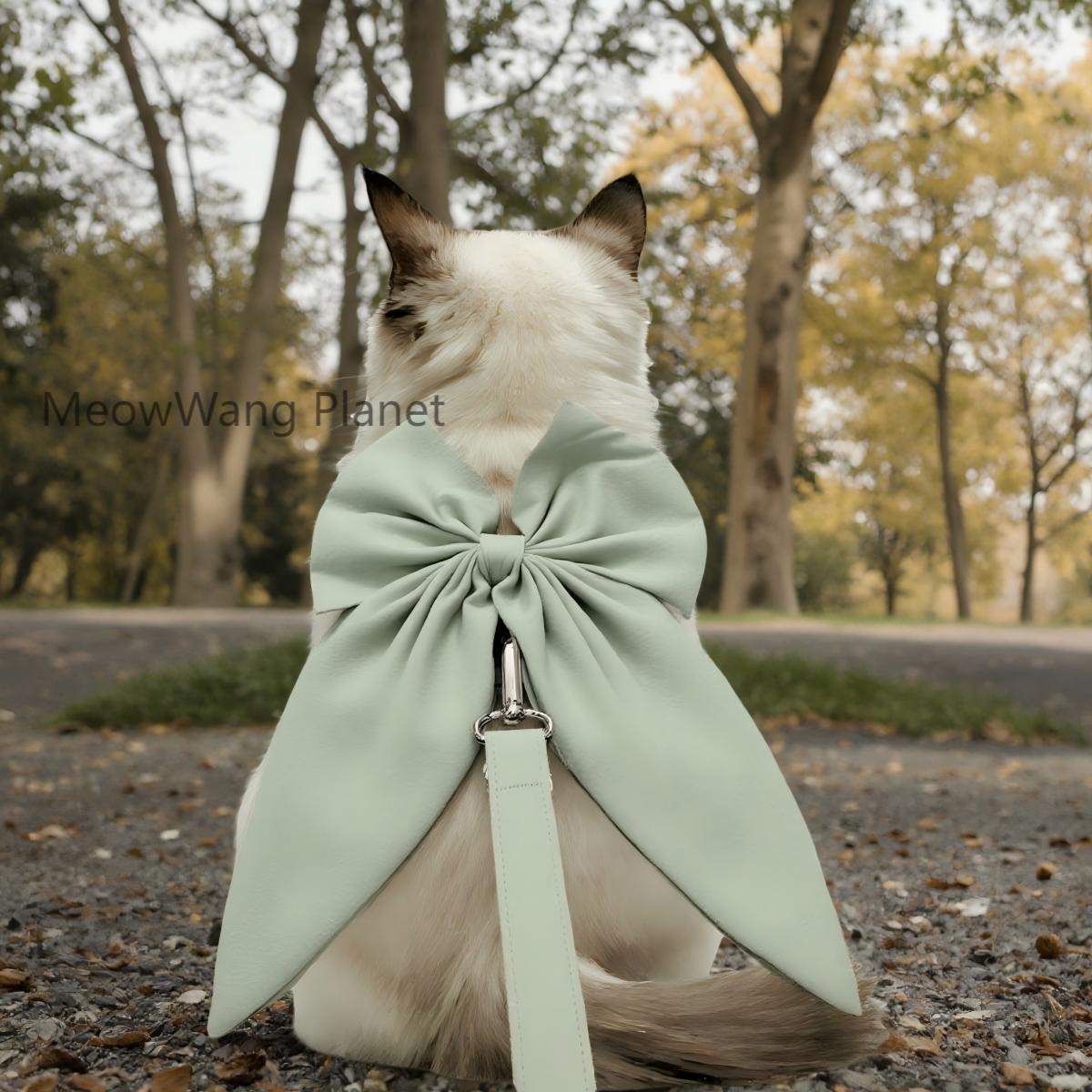 Pet Harness Leash Set Elegant Adjustable Half Vest Design For Cats and Small Dogs.