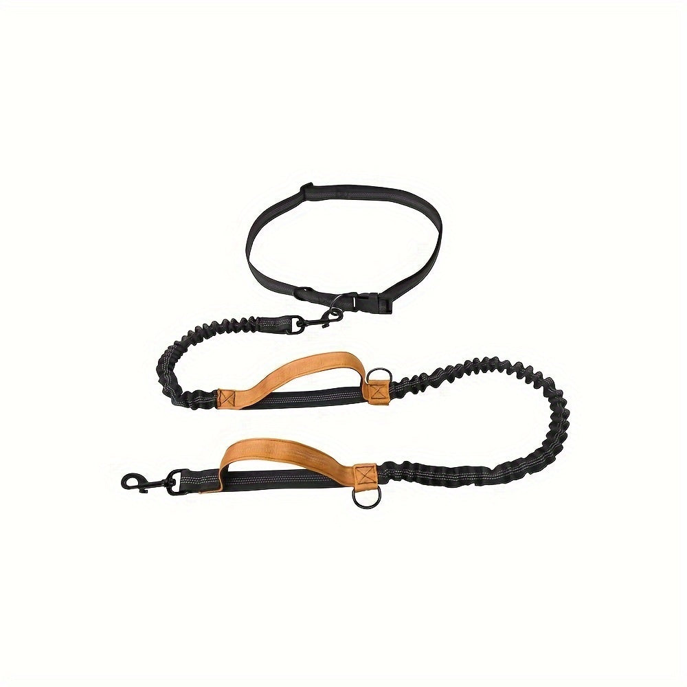 Hands-Free Dog Leash for Running & Walking, Adjustable Waist Belt.