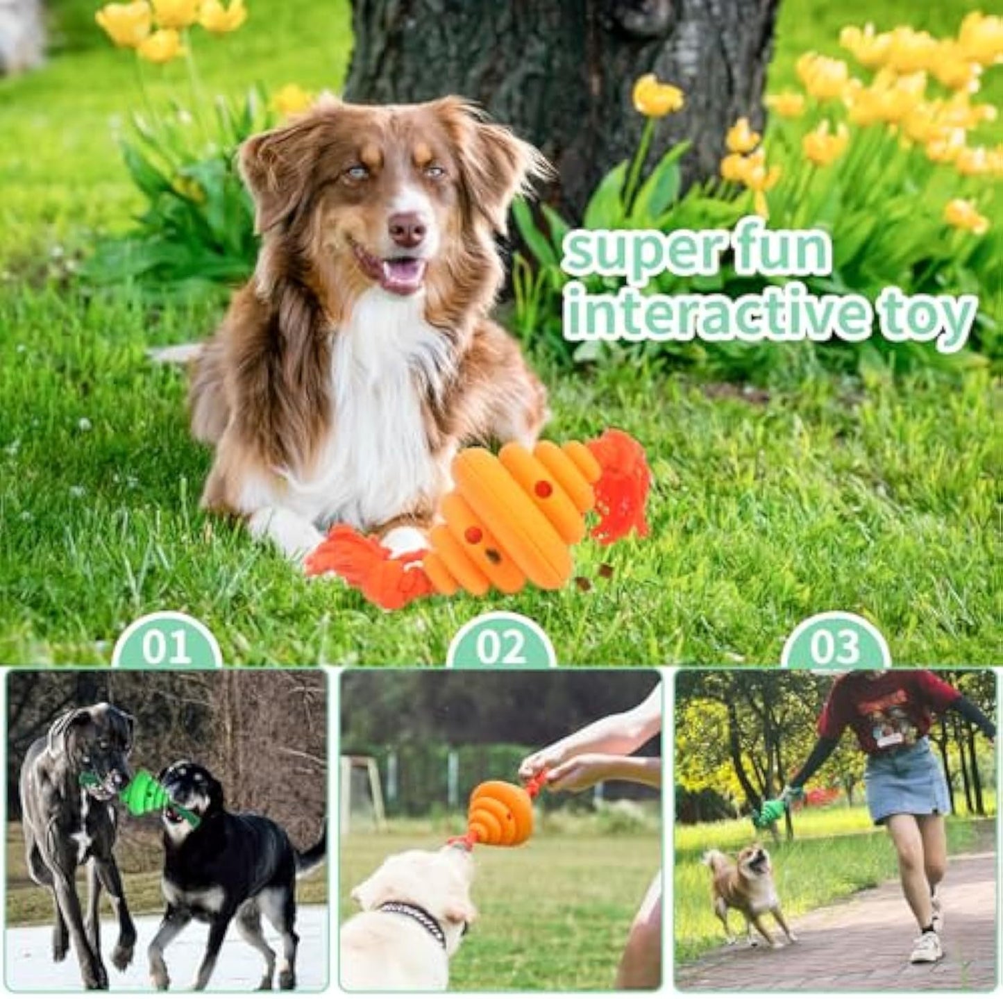 Dog Ball With Rope Toy Dogs Knot Rope Leaking Food.