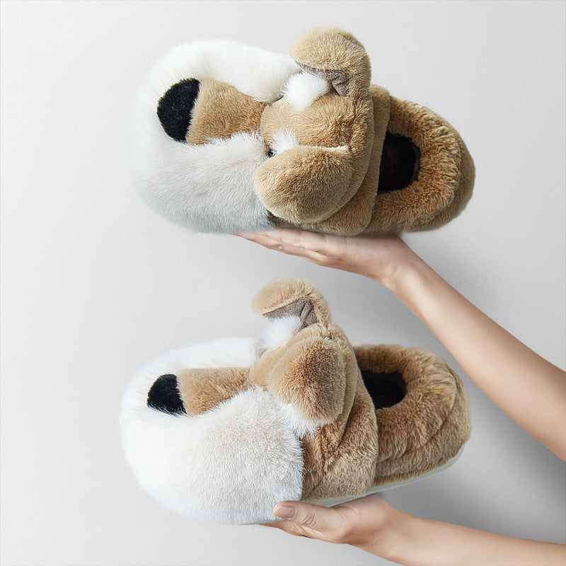 Schnauzer Cotton Slippers Keep You Warm Indoors