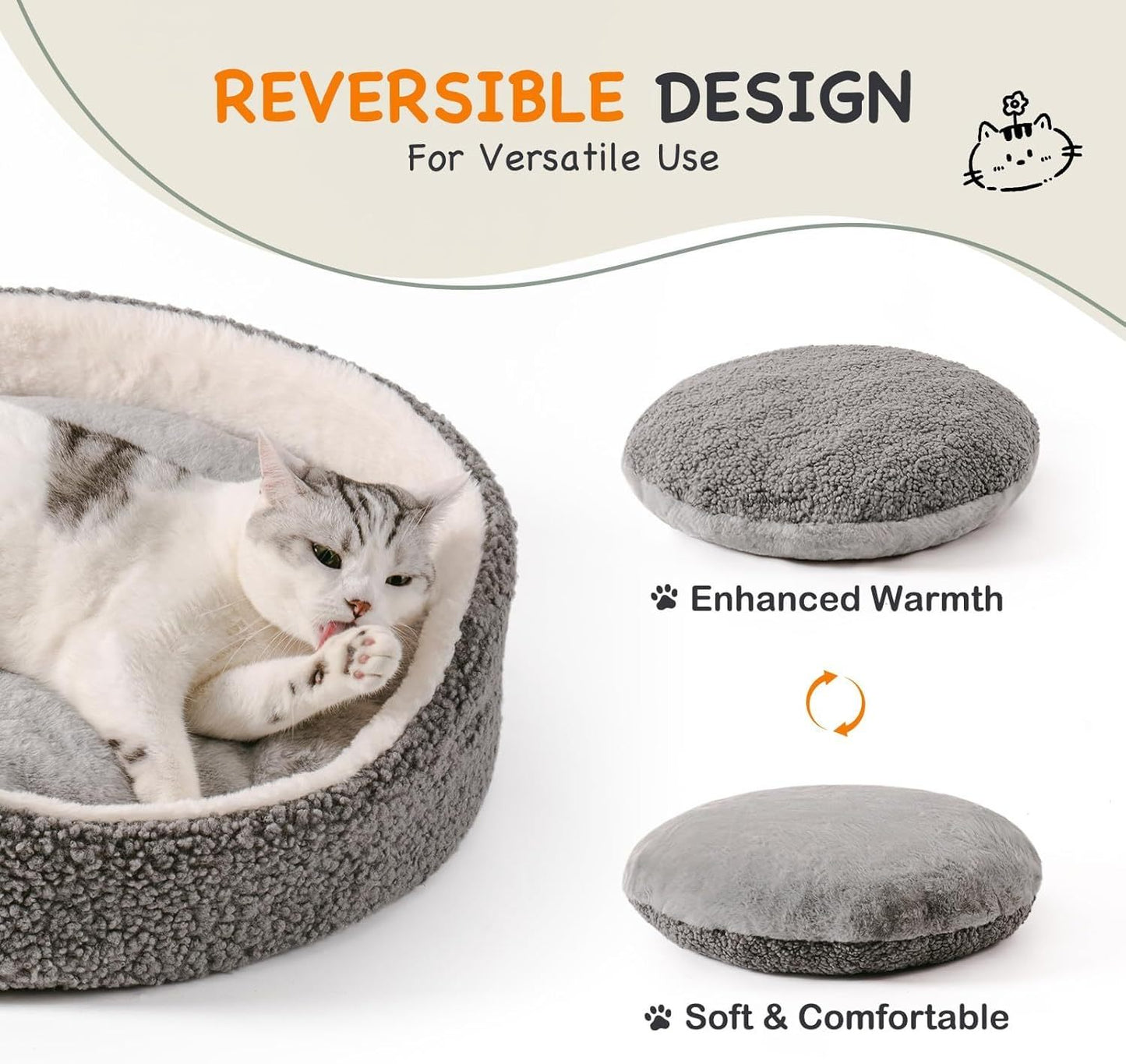Washable Pet Bed For Small Dogs & Cats
