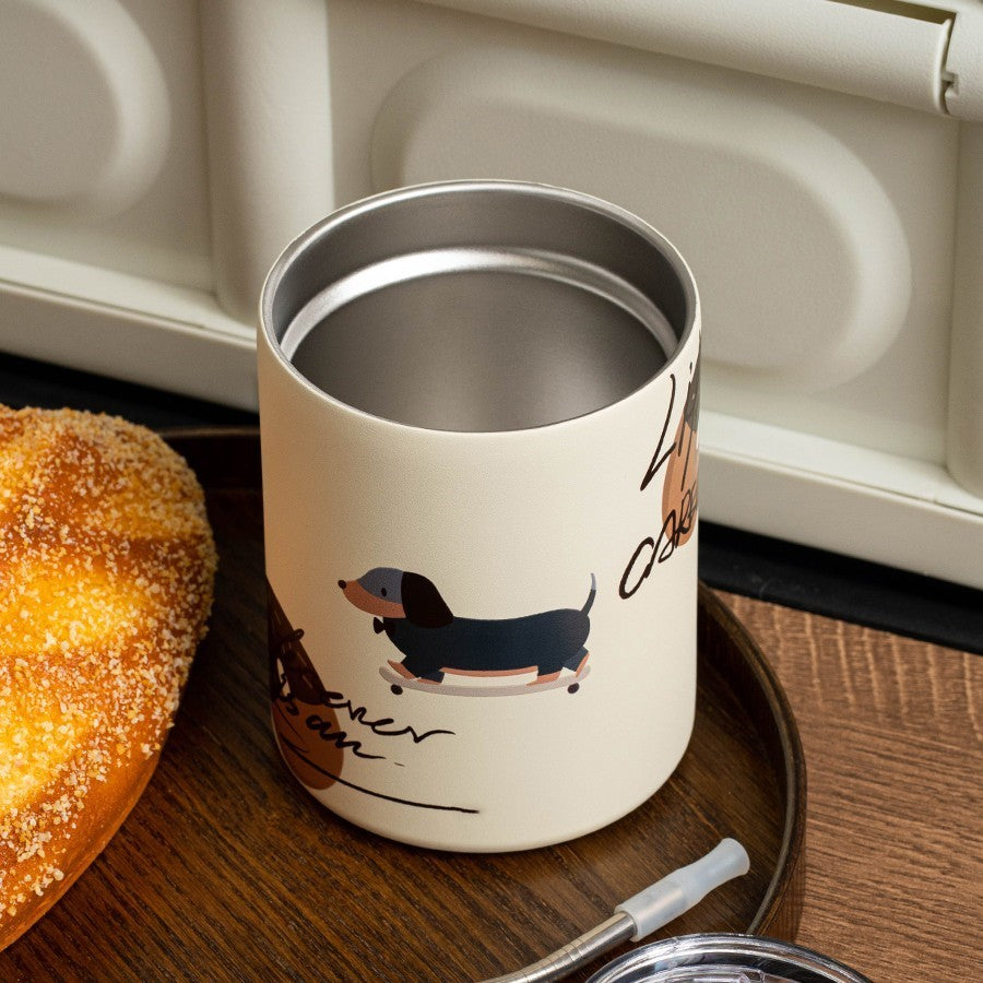 Metal Silver 300ml Coffee Mug Handy Cup.