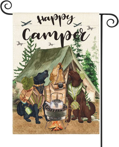 Linen Double-sided Flag New Dog Festival Garden Banner