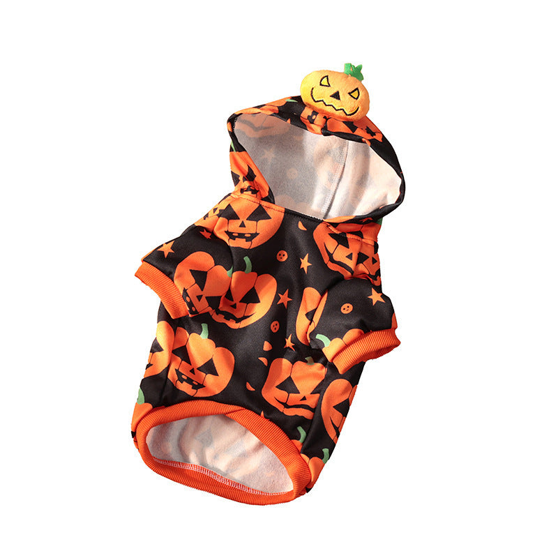 Halloween Pet Clothes Dog Cat Pumpkin Sweater