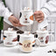 Cute Cat Mug Cartoon with Lid and Spoon, Ceramic Mug.