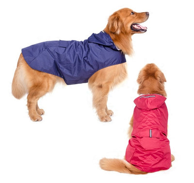 Clothes big dog reflective raincoat