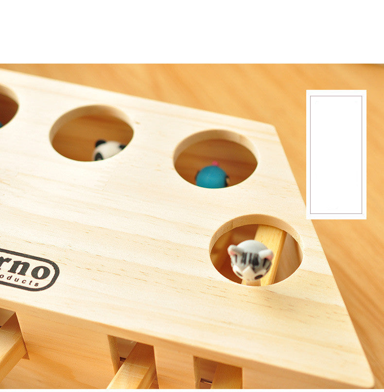 Cat Toy Hamster Solid Wood Hamster Machine Net Red Cartoon Interactive.