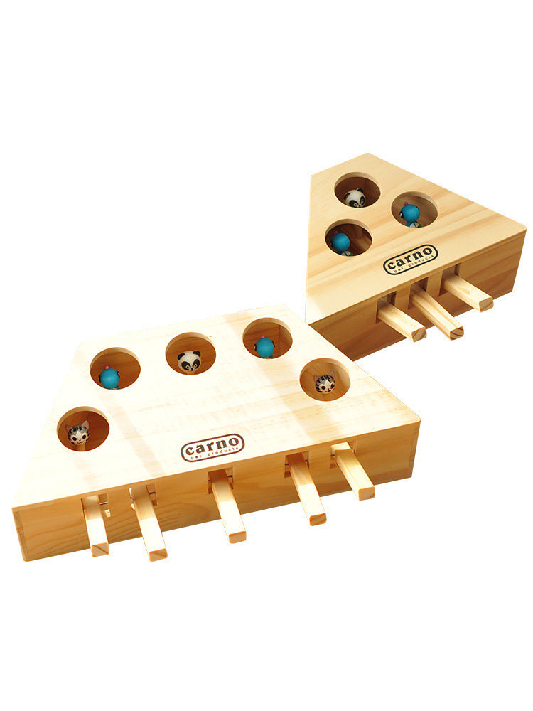 Cat Toy Hamster Solid Wood Hamster Machine Net Red Cartoon Interactive.