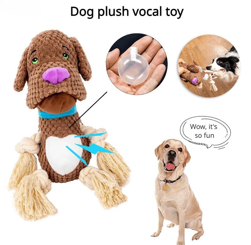 Toys Bite Resistant Cotton Rope Dog Teeth Grinding Interactive Training.