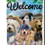 Linen Double-sided Flag New Dog Festival Garden Banner