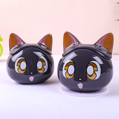 Cat Head Ceramic Mug.