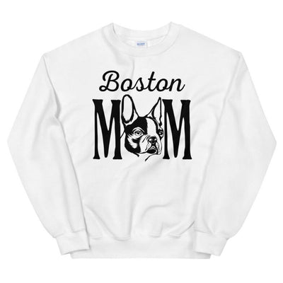 Boston Terrier Printed Round Neck Loose-fitting Casual Pullover