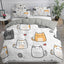 Cute Cat Print Cartoon Bedding