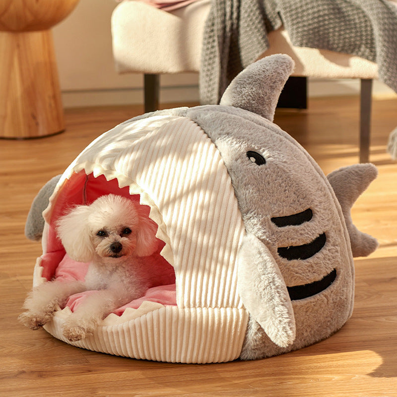 Shark Pet Kennel Warm Yurt Semi-closed