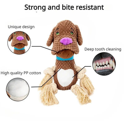 Toys Bite Resistant Cotton Rope Dog Teeth Grinding Interactive Training.