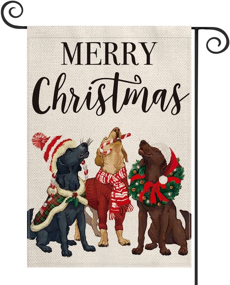 Linen Double-sided Flag New Dog Festival Garden Banner