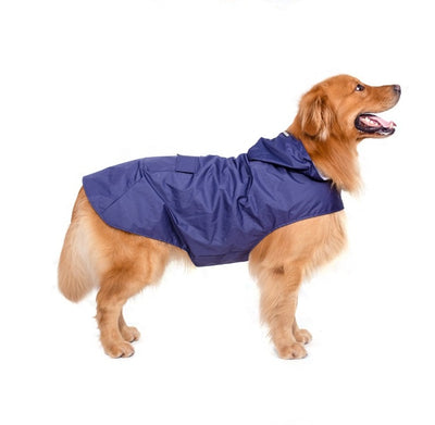 Clothes big dog reflective raincoat