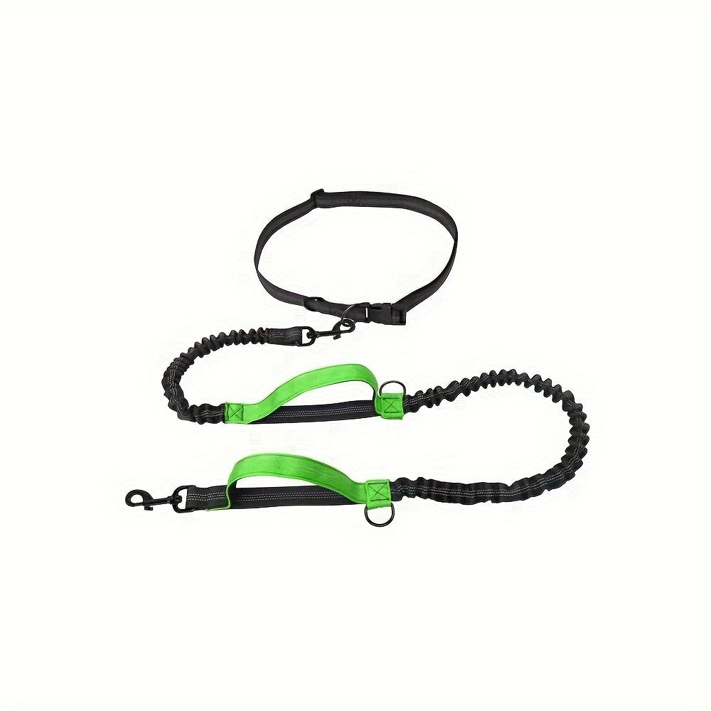 Hands-Free Dog Leash for Running & Walking, Adjustable Waist Belt.
