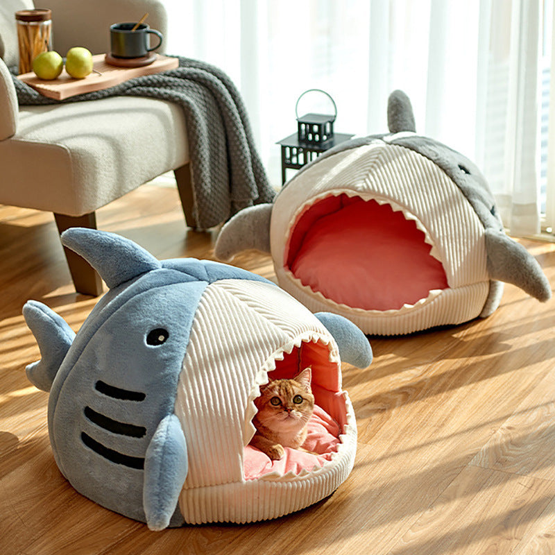 Shark Pet Kennel Warm Yurt Semi-closed