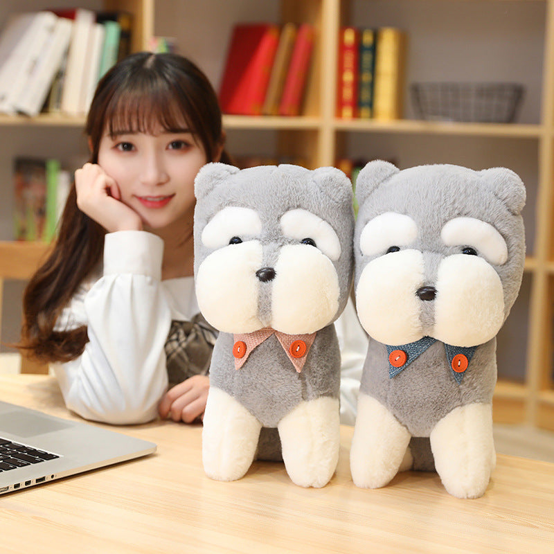 Schnauzer Dog Plush Doll.