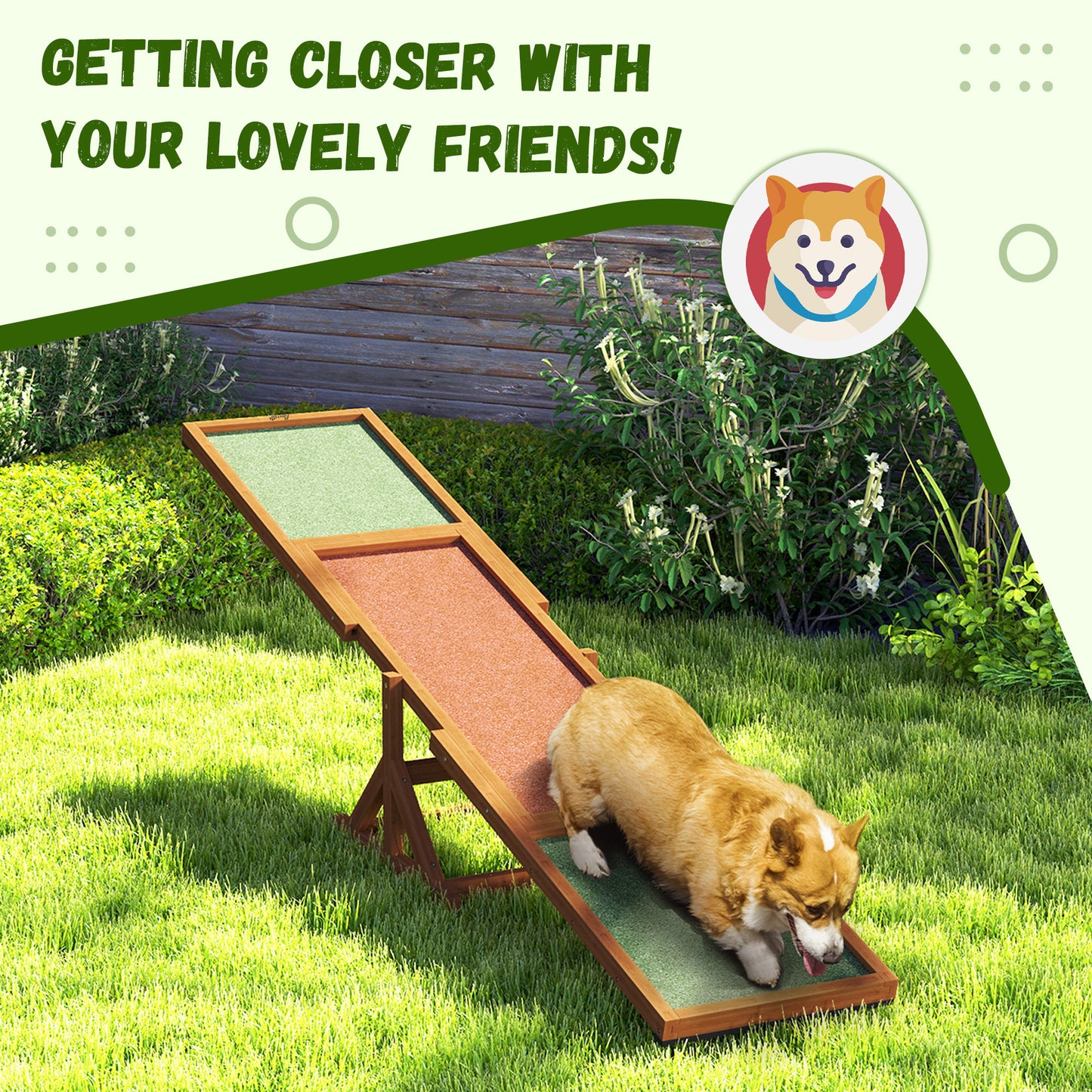 Wooden Dog Agility Seesaw for Training and Exercise, Weather Resistant.