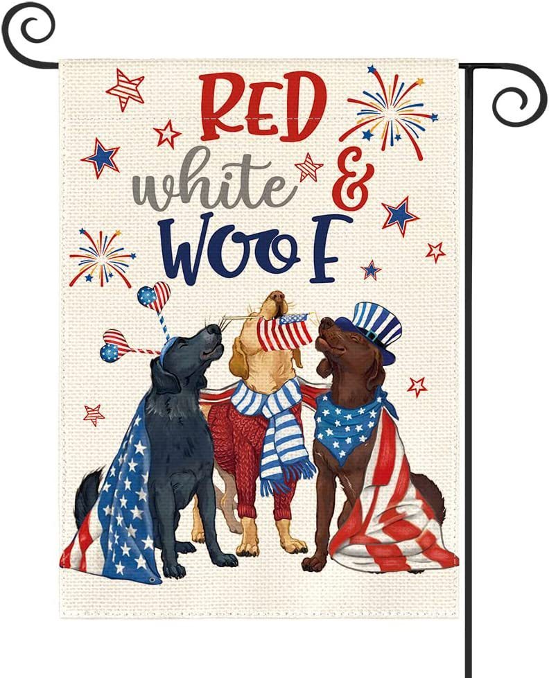 Linen Double-sided Flag New Dog Festival Garden Banner