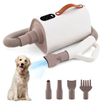 Dog and Cat Hair Blower with Negative Ion Function and Adjustable Temperature.
