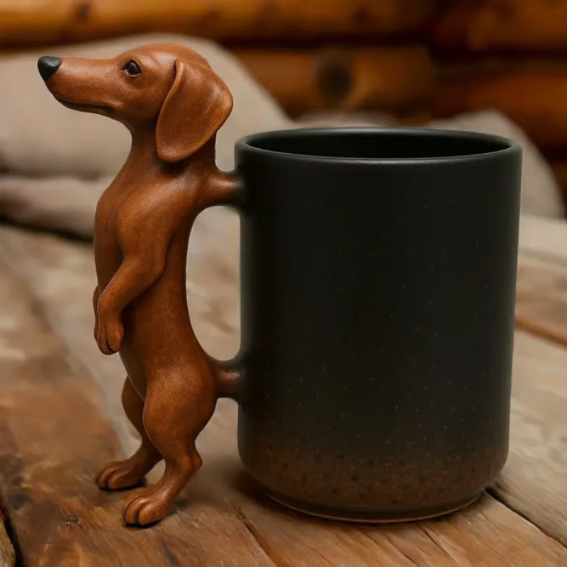 Resin Dachshund Mug Household