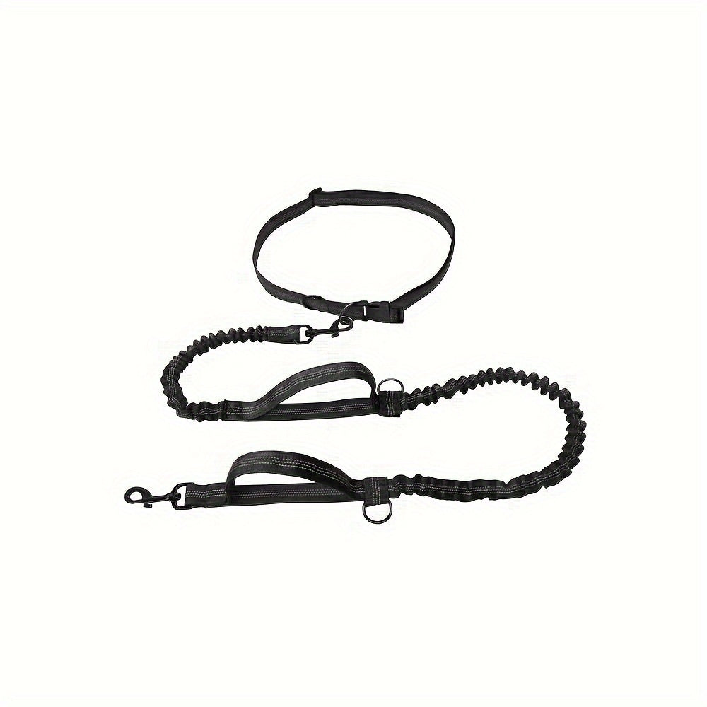 Hands-Free Dog Leash for Running & Walking, Adjustable Waist Belt.