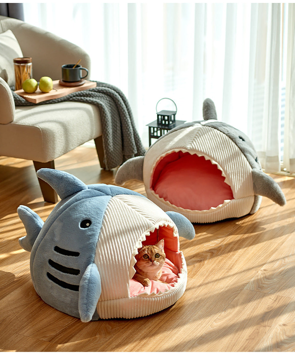 Shark Pet Kennel Warm Yurt Semi-closed