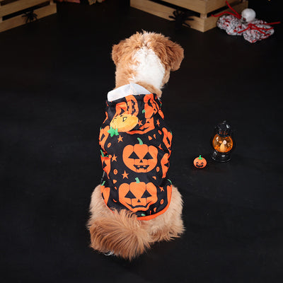 Halloween Pet Clothes Dog Cat Pumpkin Sweater