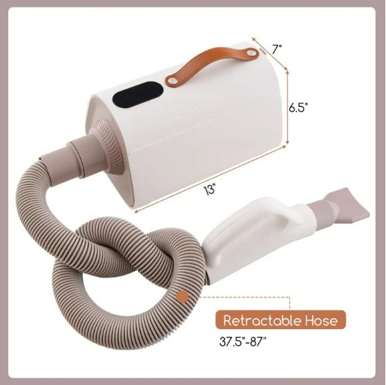 Dog and Cat Hair Blower with Negative Ion Function and Adjustable Temperature.