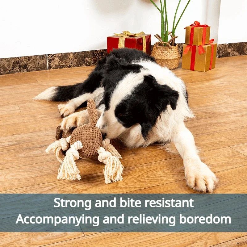 Toys Bite Resistant Cotton Rope Dog Teeth Grinding Interactive Training.