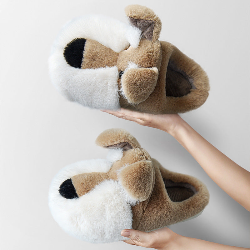 Schnauzer Cotton Slippers Keep You Warm Indoors