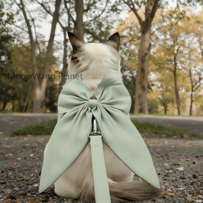 Pet Harness Leash Set Elegant Adjustable Half Vest Design For Cats and Small Dogs.