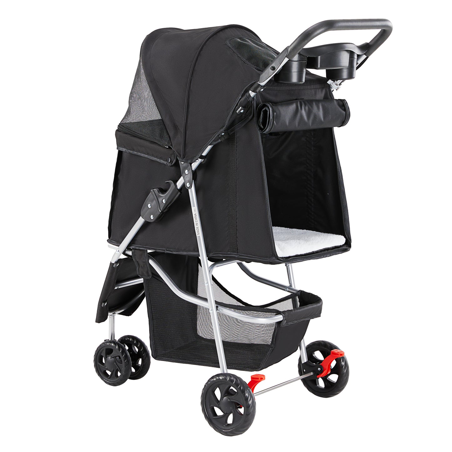 Black Pet Stroller for Cat and Dog